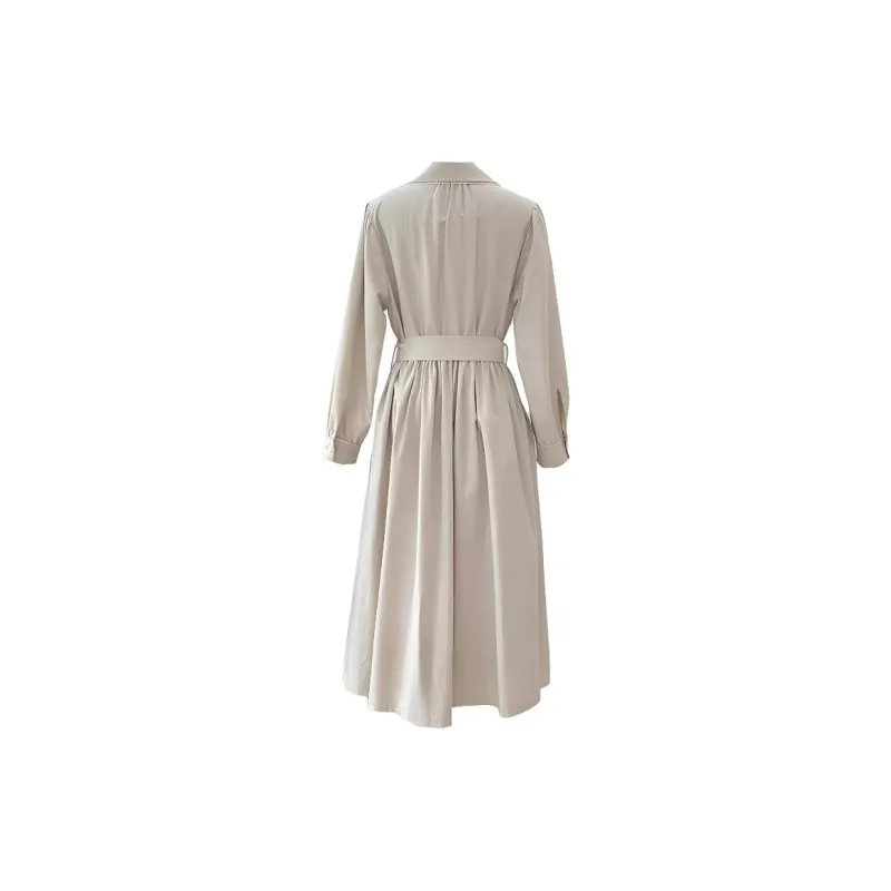 TURN UP Long-Sleeved Dresses Women's Apricot-1