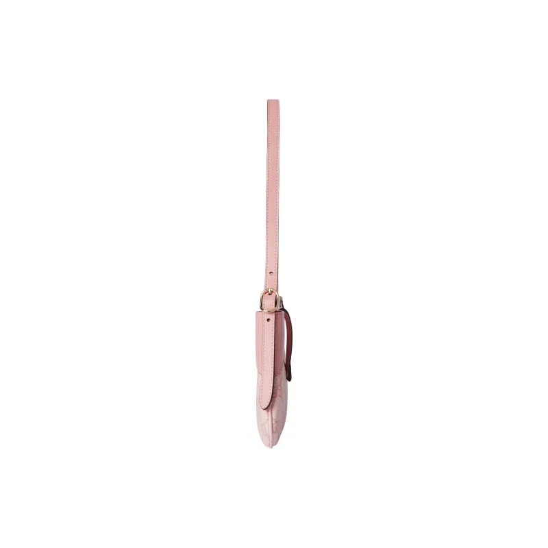 GUCCI GG Emblem Coated Fabric With Leather Binding Shoulder Bag Extra Mini Women's Pink-2