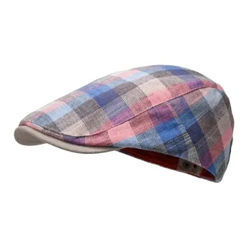 FREE RABBITⅡ 2025 Spring Summer Casual Versatile Front Driving Hat Reverse Plaid Painter Beret Unisex