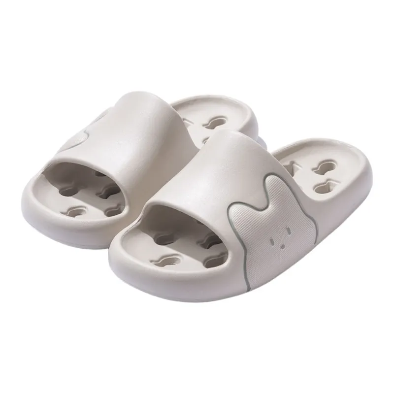 ECAC Men's Summer Home Indoor Bathing Slip Resistant Leak Proof Cut Out Toilet Hole Slippers For Men-4