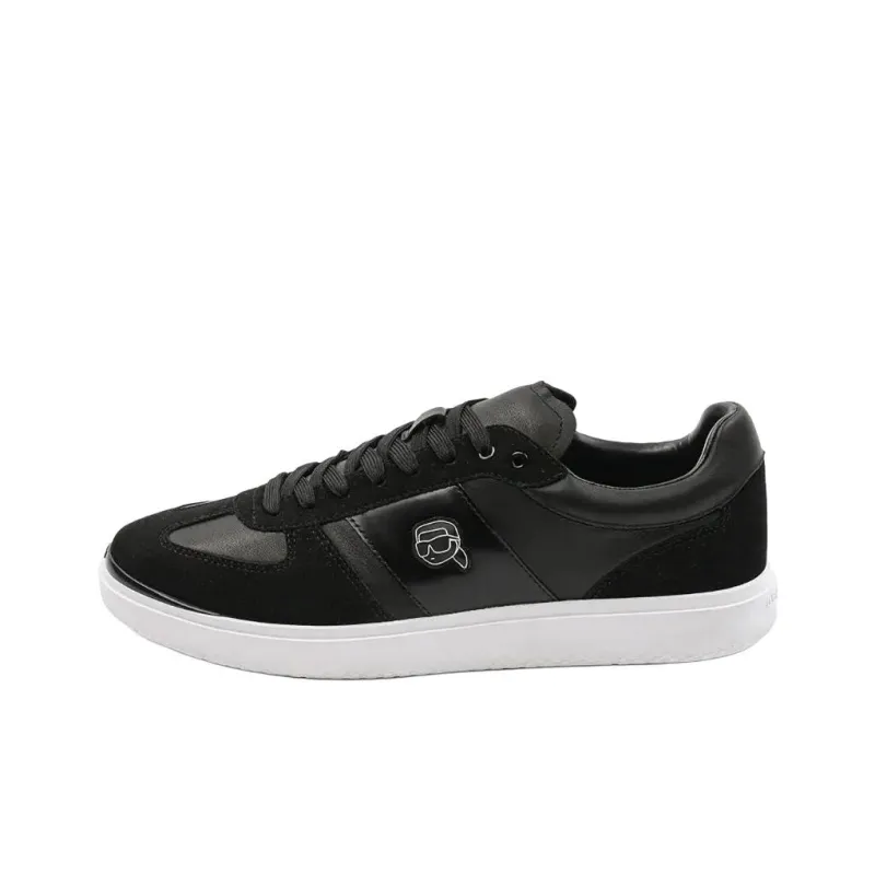 KARL LAGERFELD Atlas Ikon Low Top Skateboard Shoes Men's Black-0
