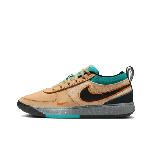 Nike Book 1 Anti Slip Wear Resistant Low Top Basketball Shoes Men's Beige Black