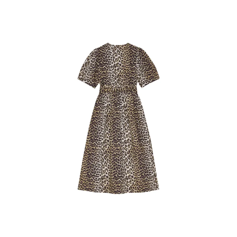 GANNI Leopard print Midi Dress-1