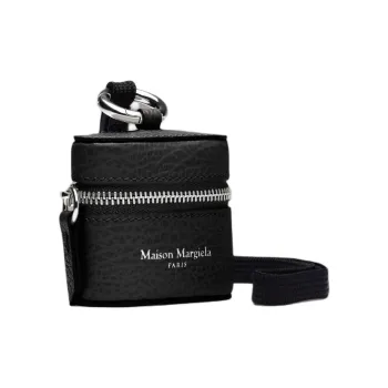 Maison Margiela Calfskin Earphone Case Women's Black