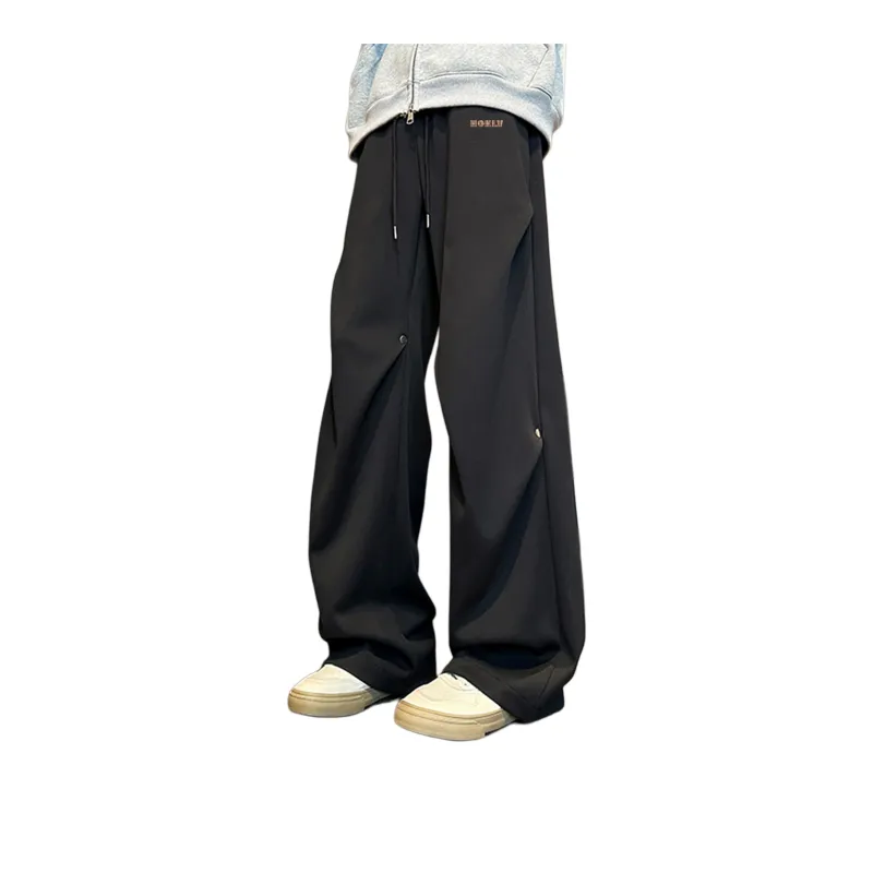 HOKLV Knitted Sports Pants Unisex Dusty Gray-5