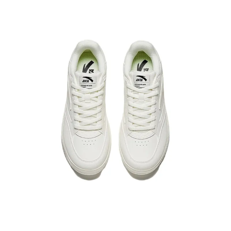 CHAOJIANTA Anti-Slip And Wear-Resistant Height Increasing Low-Top Skateboard Shoes Women's Ivory White-2