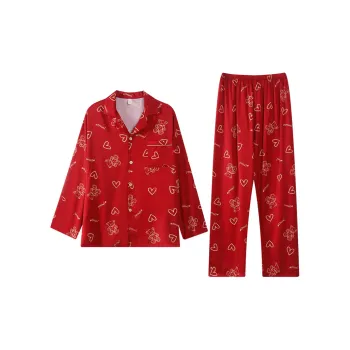 Jovini Pajama Set Women's Gift Box Set Red