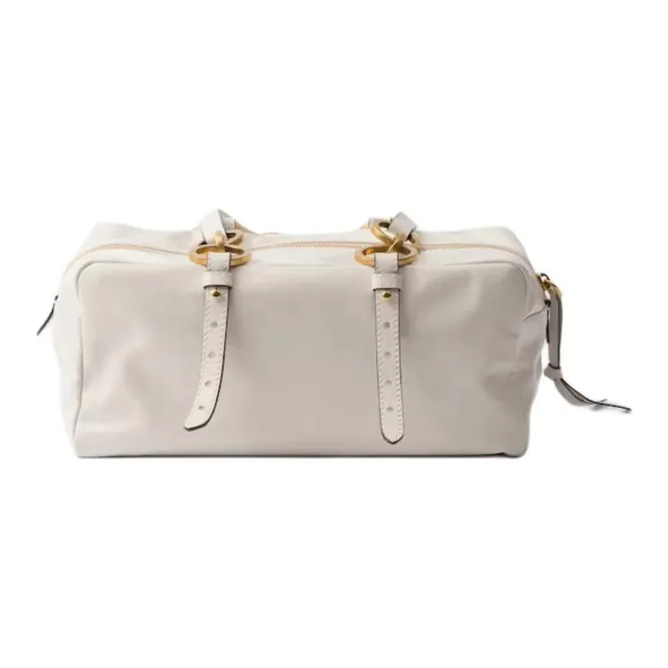 PRADA Cow Leather Handbag Medium Size Women's White-2
