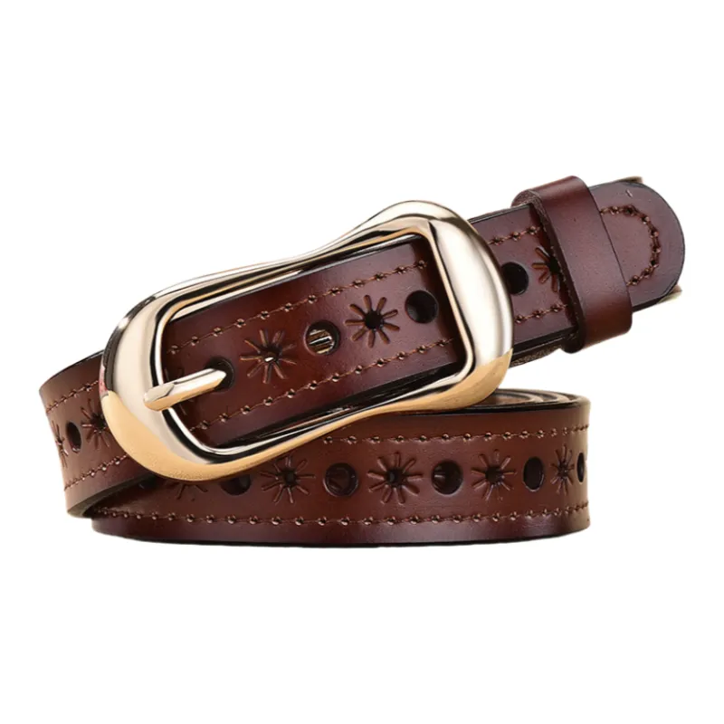 Yalu Cow Split Leather Belts Women's 2.5cm-6
