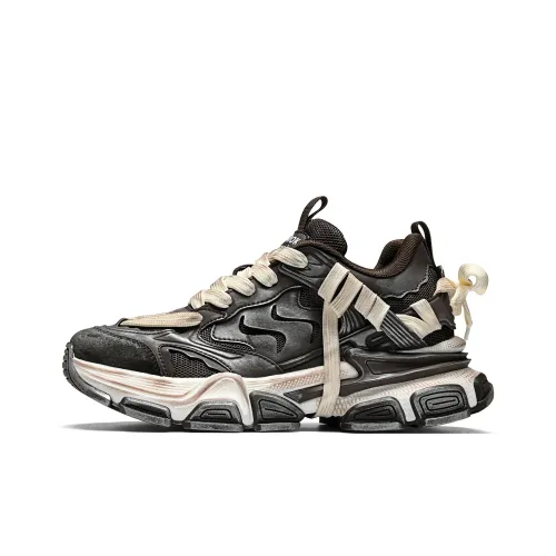REPUSEN Slip Resistant, Abrasion Resistant, Breathable, Height Increasing Low Top Chunky Sneakers