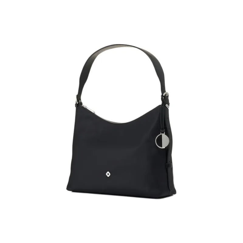 SAMSONITE LIBRA 2.0 Fabric, Synthetic Leather Hobo Bag Shoulder Bag Women's Black-1