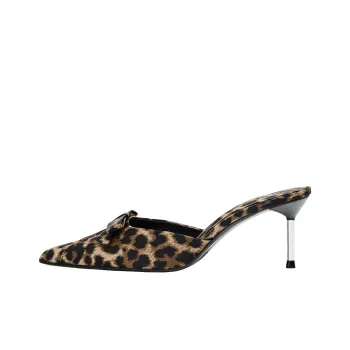 ZARA Wrap toe Slippers Women's Leopard Print