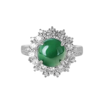 Qingjing Jadeite Rings Unisex