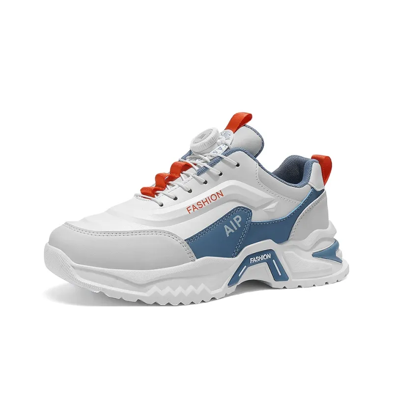 JANECO Anti Slip And Wear Resistant Height Increasing Low Top Chunky Sneakers Men's-2