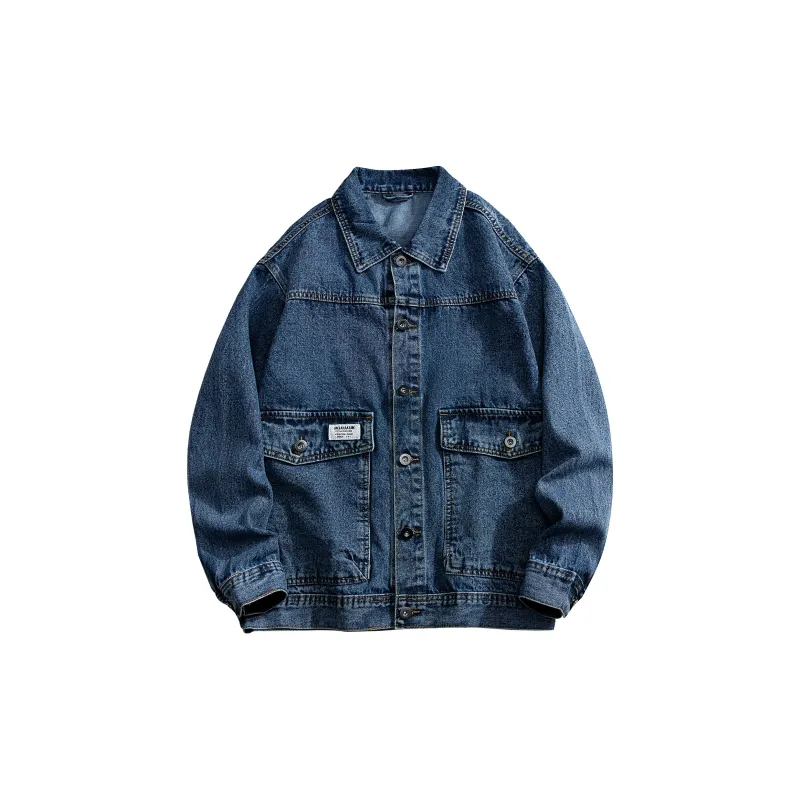 DJ.SPIRIT Denim Jacket Unisex Denim Red-2