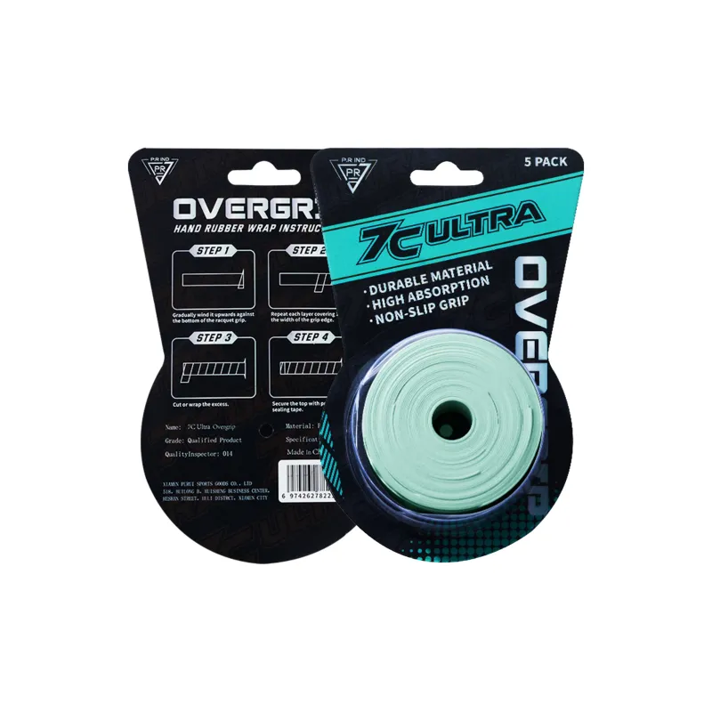P.R IND Badminton Grip Tape White Polyurethane PU Training Match Thin 5 Pack/Curl-8
