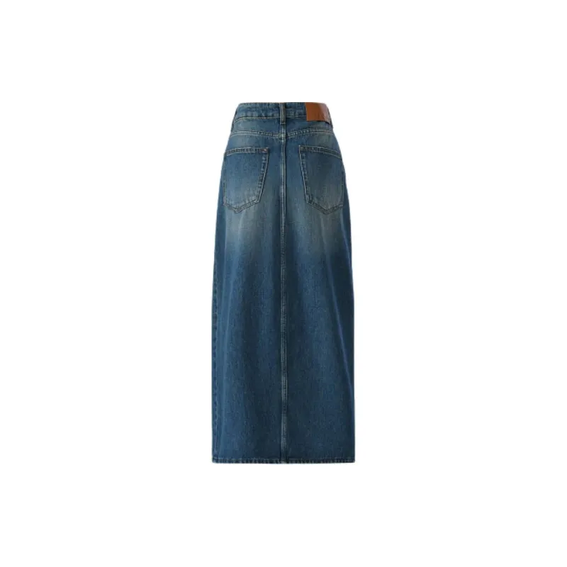 MSGM Denim Midi Skirt-1