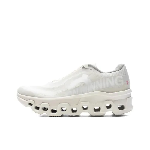 INVINCIBLE x On Cloudmonster 2 Anti Slip Wear Resistant Low Top Running Shoes Women's White