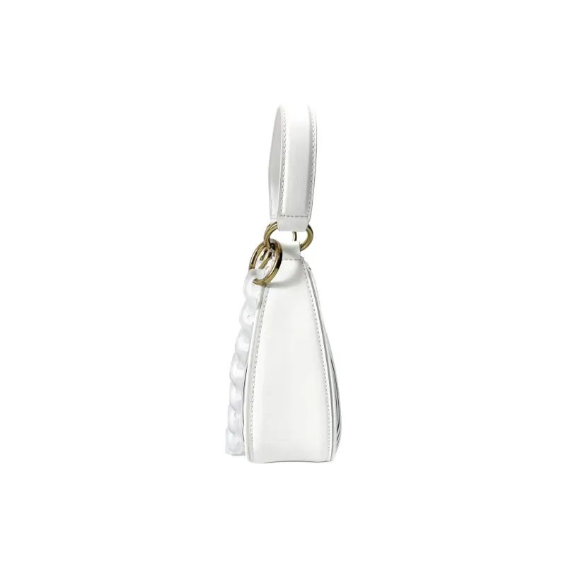 CHARLES&KEITH Artificial Leather Underarm Handbag, Shoulder Bag Trumpets Women's White/Light Purple/Light Red-2