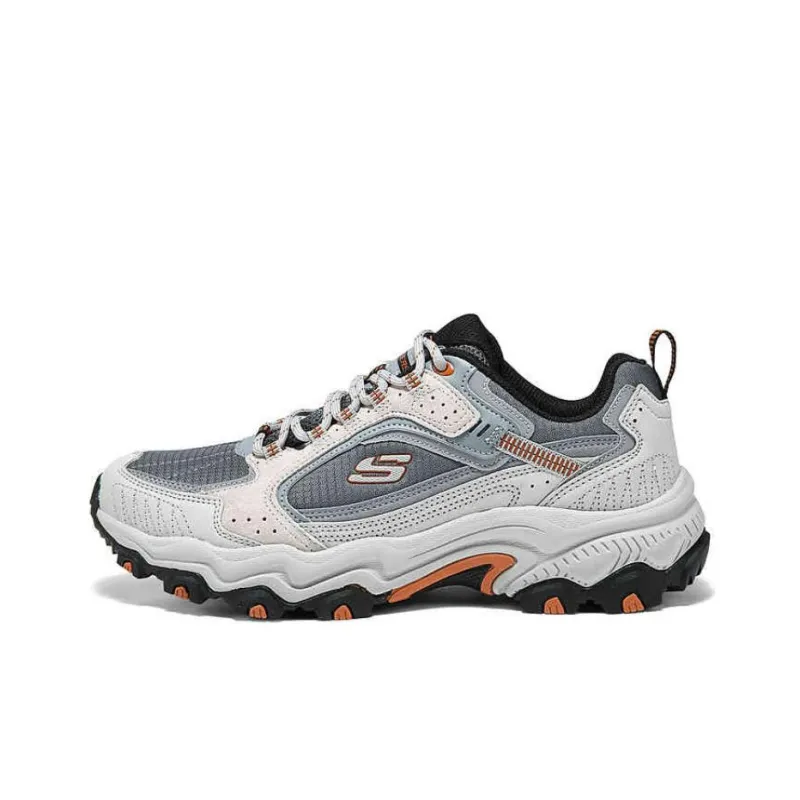 Skechers OUTDOOR Cushioning Coverage Support Low Top Trekking Shoes Men's Gray Black-0