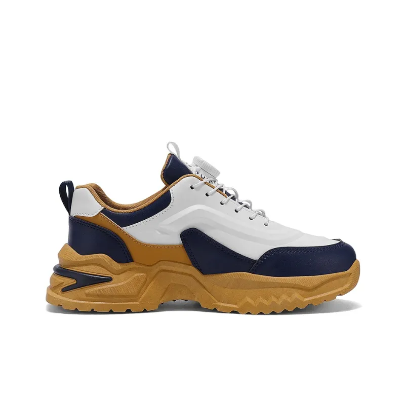 JANECO Anti Slip And Wear Resistant Height Increasing Low Top Chunky Sneakers Men's-7