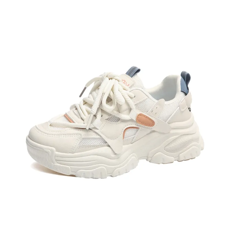 Budding Bear Slip Resistant, Breathable, Lightweight, Height Increasing Low Top Chunky Sneakers Women's-8
