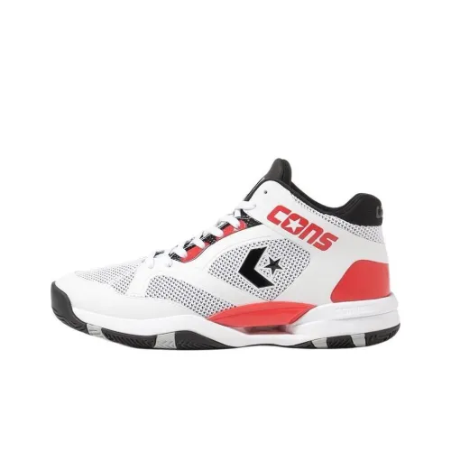 Converse Cons Anti Slip Wear Resistant Mid Top Basketball Shoes Men
s White