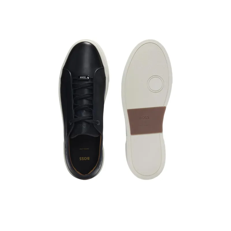 HUGO BOSS Low Top Skateboard Shoes Men's Dark Blue-4