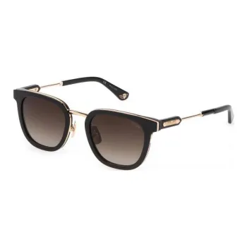 Police Metal Irregular Shape Sunglasses Men's Black