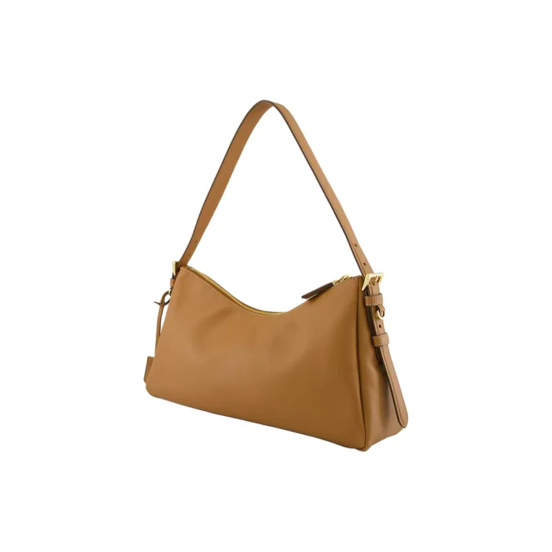 PRADA Calfskin Shoulder Bag Regular Women's Caramel Brown-3