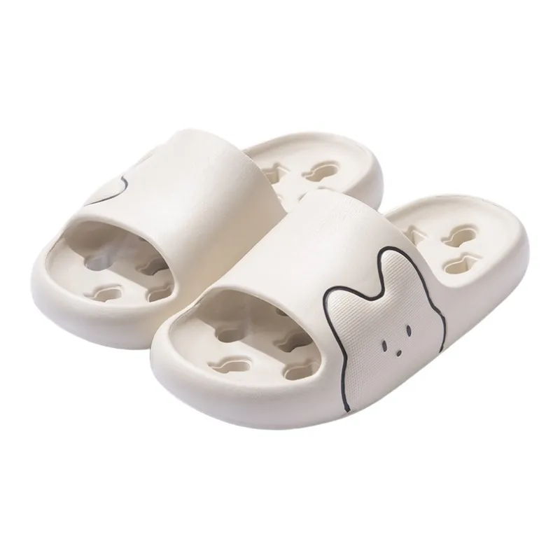 ECAC Men's Summer Home Indoor Bathing Slip Resistant Leak Proof Cut Out Toilet Hole Slippers For Men-1