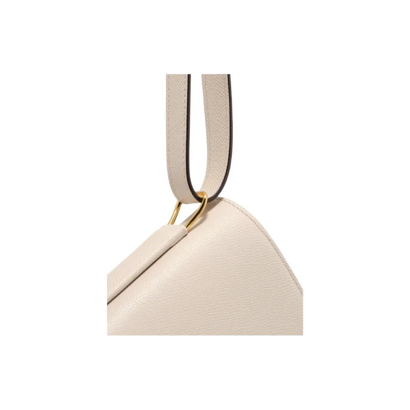 Delvau Lingot Alpina Calf Grain Calfskin Shoulder Bag Small Size Women's Sesame-Colored-3