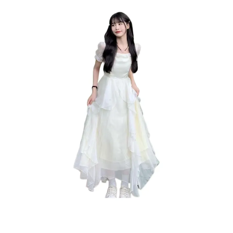 MADALLO Short Sleeved Dress Women's White-0