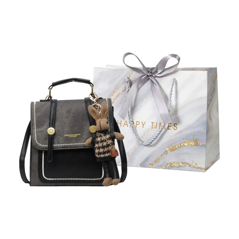 Miss Angel PU Backpack Regular Women's Blue/Black/Ecru-7