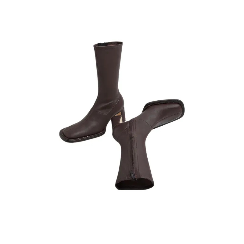 MIISTA Chasity Ankle Boots 6cm Women's Brown-2