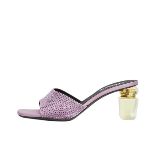 FANSIZHE Slide Slippers 7cm Women's Purple