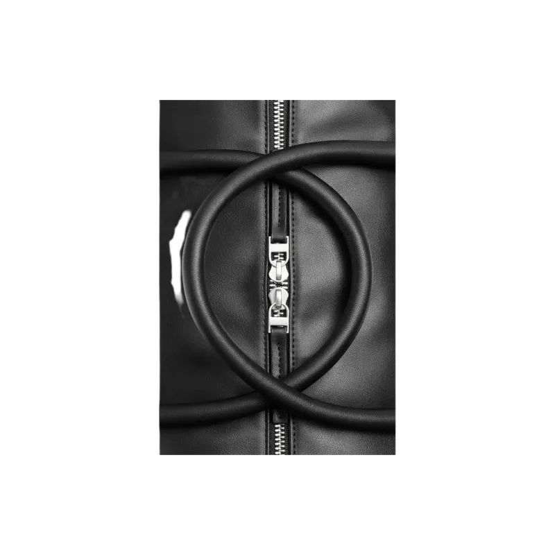 ZARA Polyurethane Travel Bag Men's Black-4