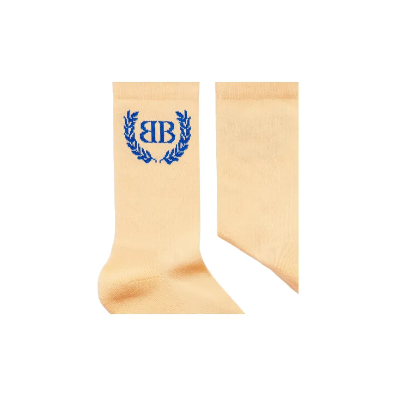 Balenciaga Mid-Calf Socks Regular Fit Women's Yellow-1