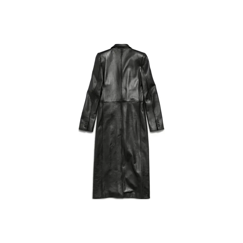 Balenciaga Leather Coat-1