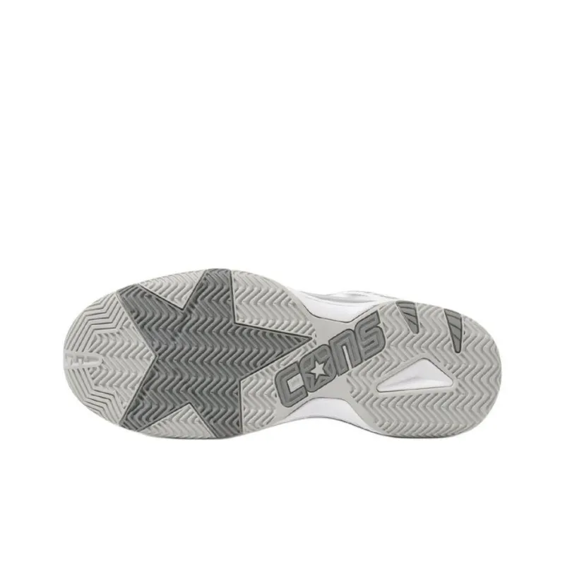 Converse Cons Anti Slip Wear Resistant Low Top Basketball Shoes Men's White-4