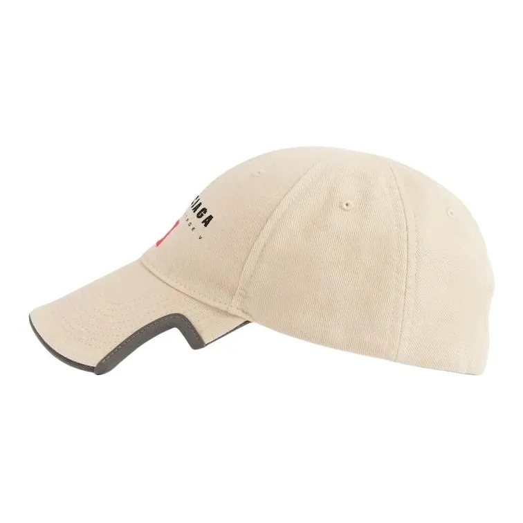 Balenciaga 100% Cotton Twill Polyester Baseball Caps Men's Beige-4