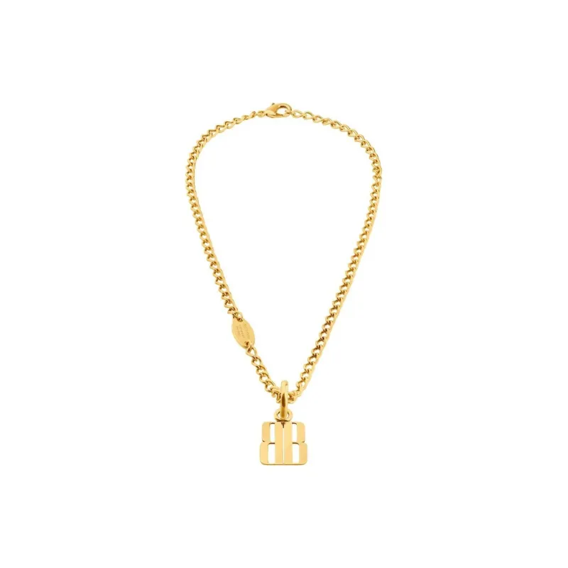 Balenciaga Gold Plated Brass Zinc Alloy Necklaces Women's Gold-1