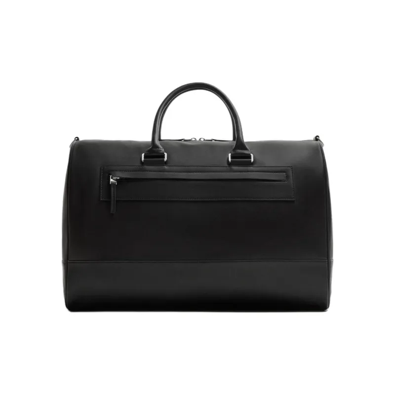 ZARA Polyurethane Travel Bag Men's Black-0