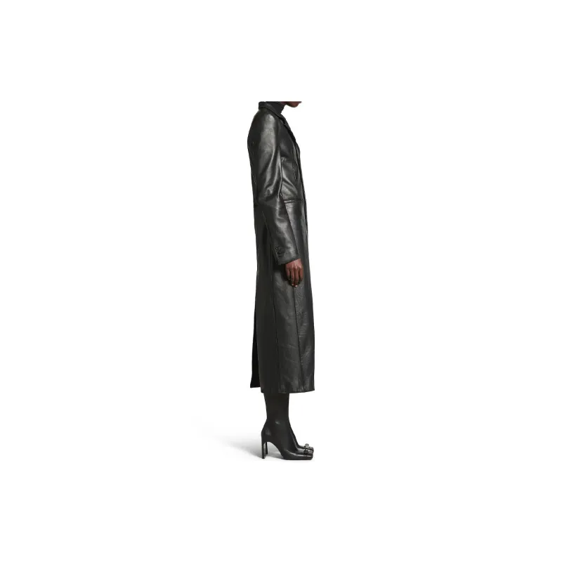 Balenciaga Leather Coat-4