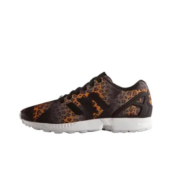 Adidas Zx Flu Anti Slip Wear Resistant Low Top Running Shoes Unisex Black Orange