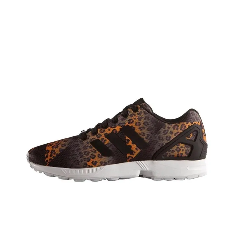 Adidas Zx Flu Anti Slip Wear Resistant Low Top Running Shoes Unisex Black Orange-0