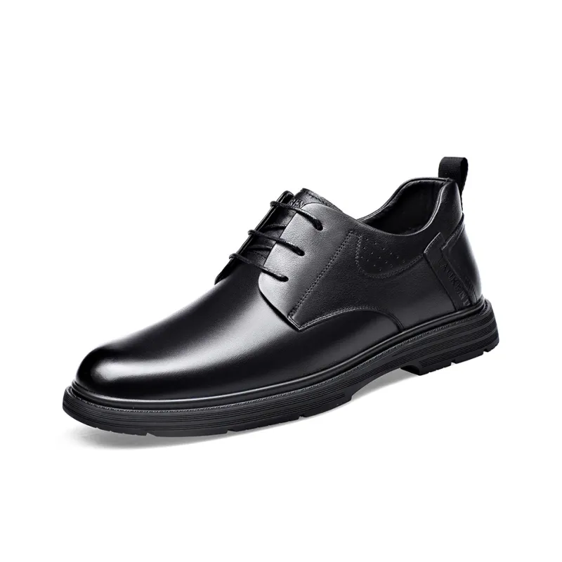 LAORENTOU Men's Casual Shoes Men Low Top Black Fleece Lined/Brown Fleece Lined-1