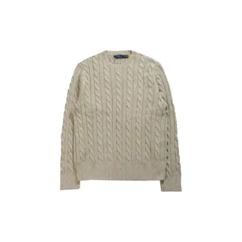 Polo Ralph Lauren Long Sleeve Garment Dyed Cotton Driver Cable Knit Sweater