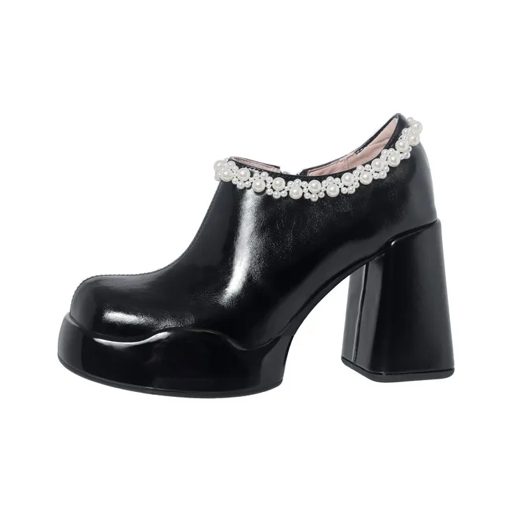 Su Yanjiao Chunky Heel High Heels Women's-4