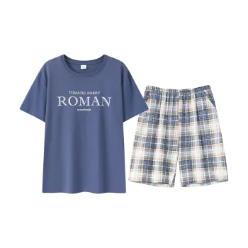 FENTENGCARE Pajama Set Men's Royal Blue